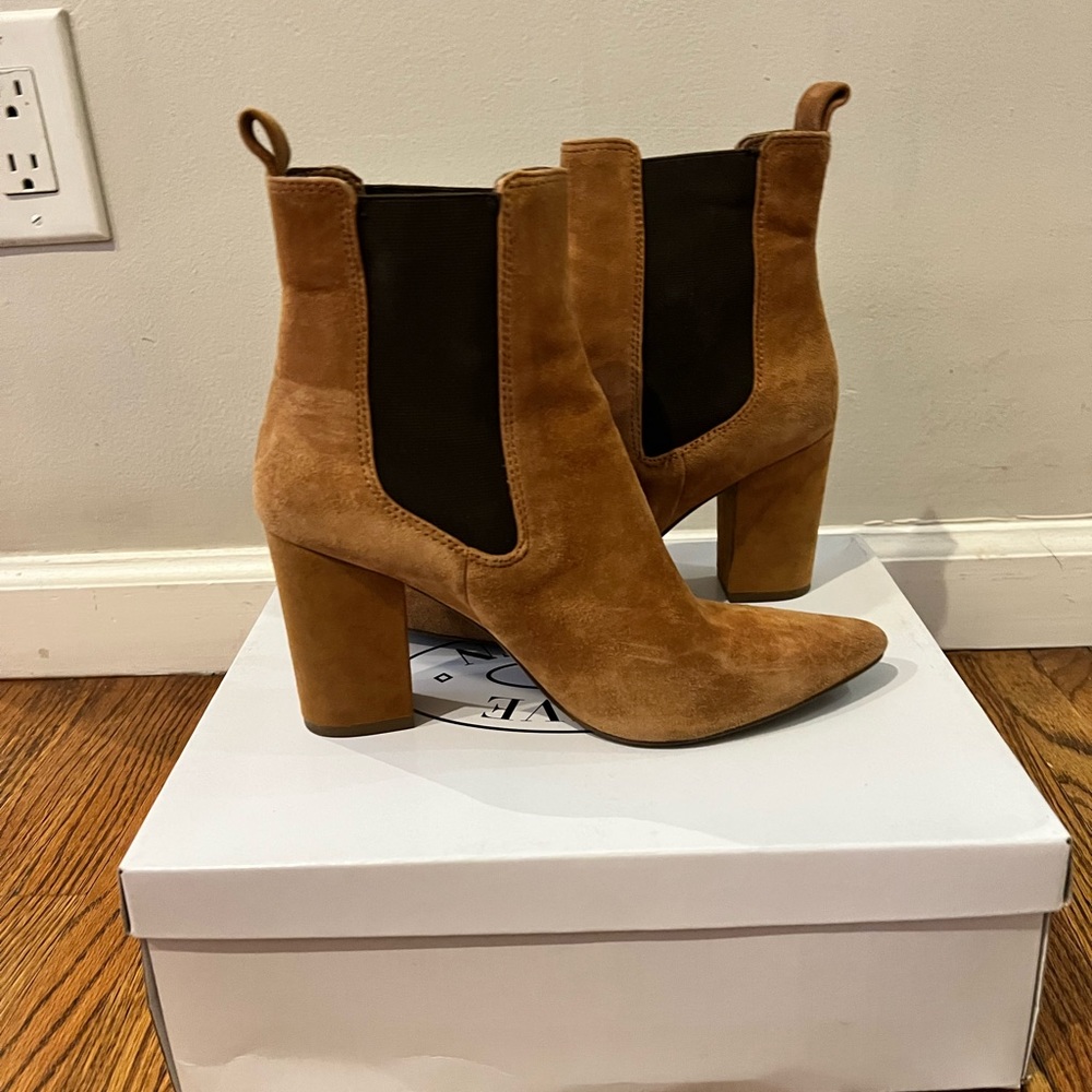 Chestnut Suede Steve Madden Booties